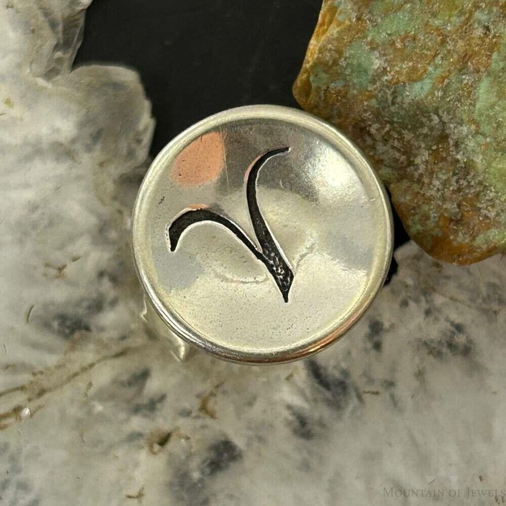 Carolyn Pollack Sterling Silver Calligraphy Symbol Decorated Ring For Women